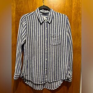 Rails Stina Long-Sleeve White Stripe Blouse